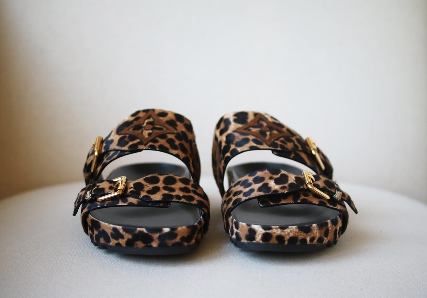 louis vuitton leopard sandals
