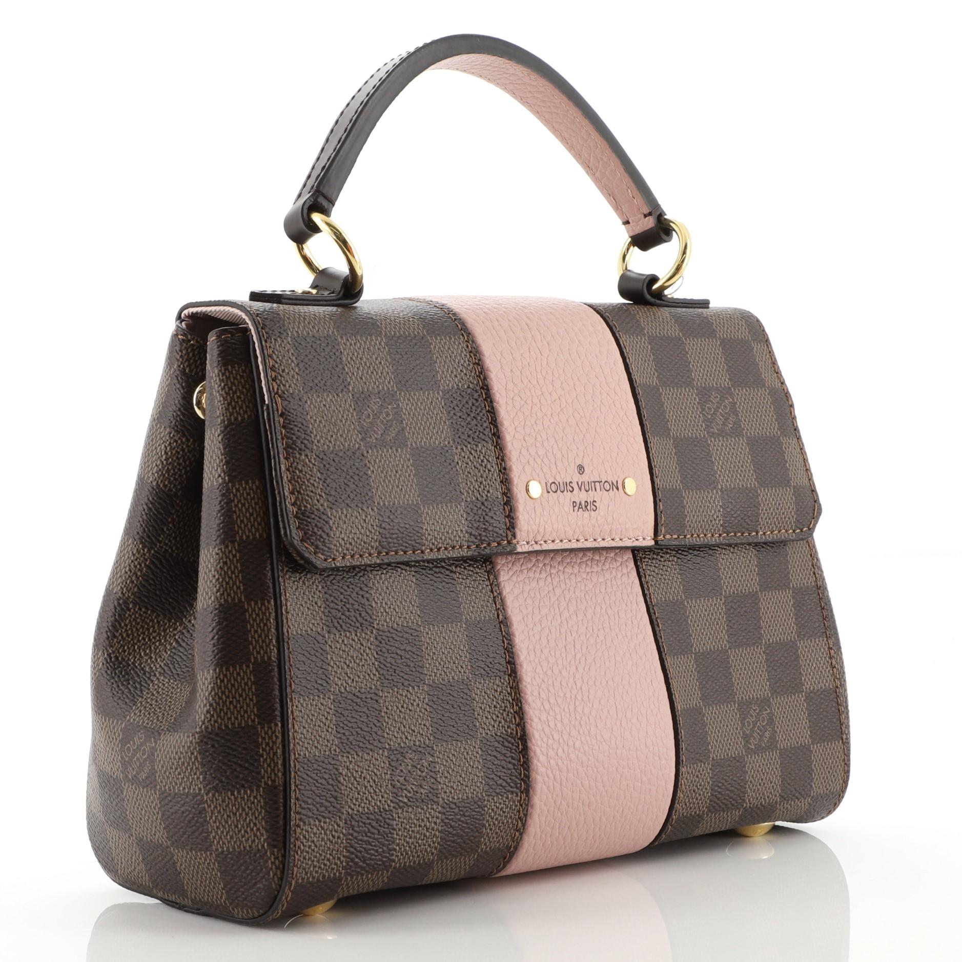 Black Louis Vuitton Bond Street Handbag Damier with Leather BB