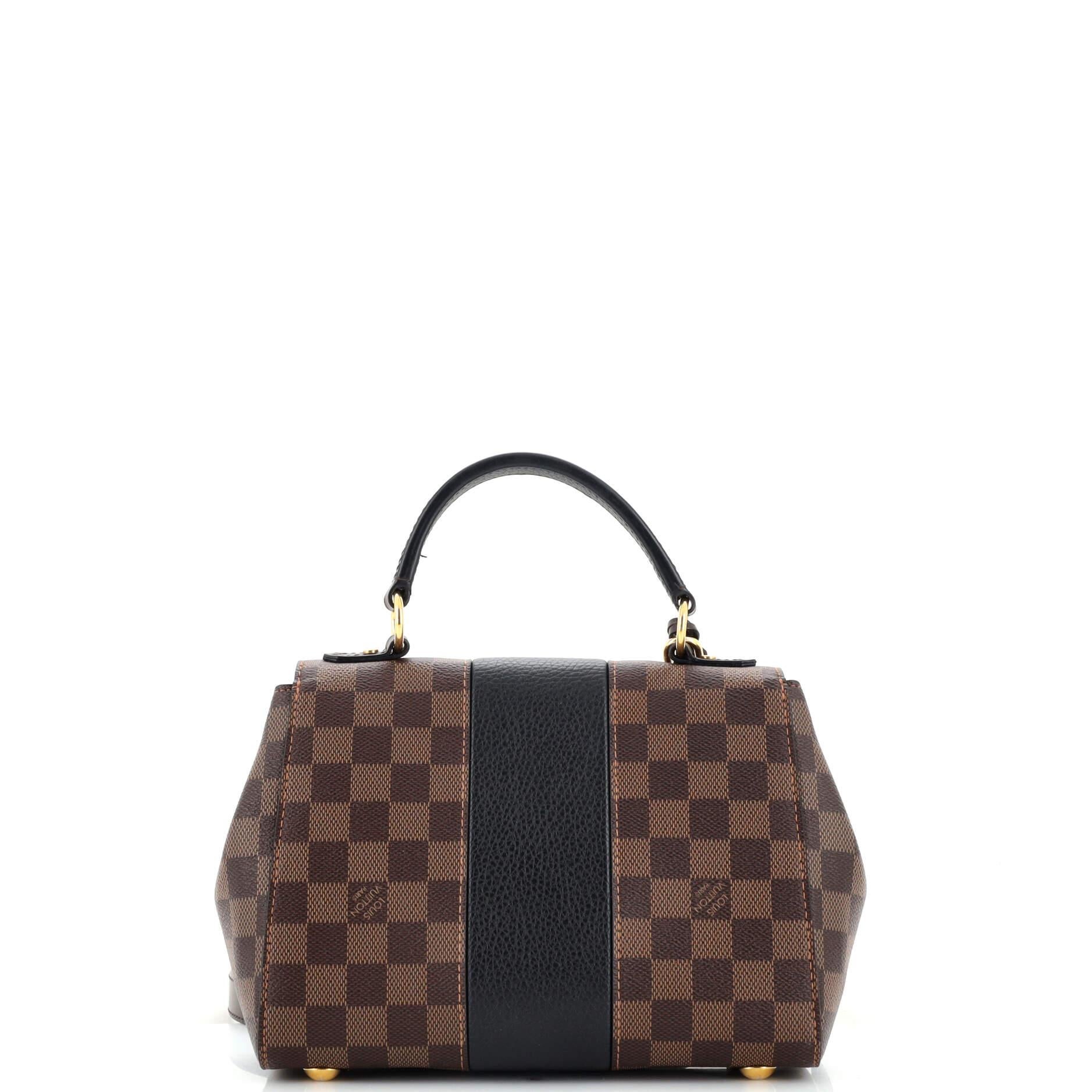 Louis Vuitton Bond Street Handbag Damier with Leather BB In Good Condition In NY, NY