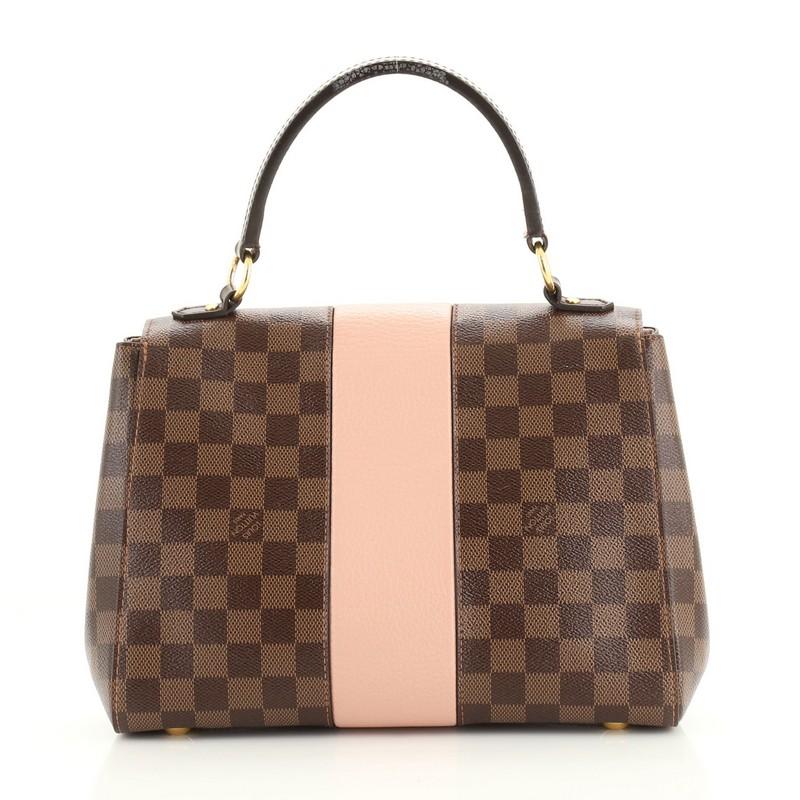 Brown Louis Vuitton Bond Street Handbag Damier with Leather