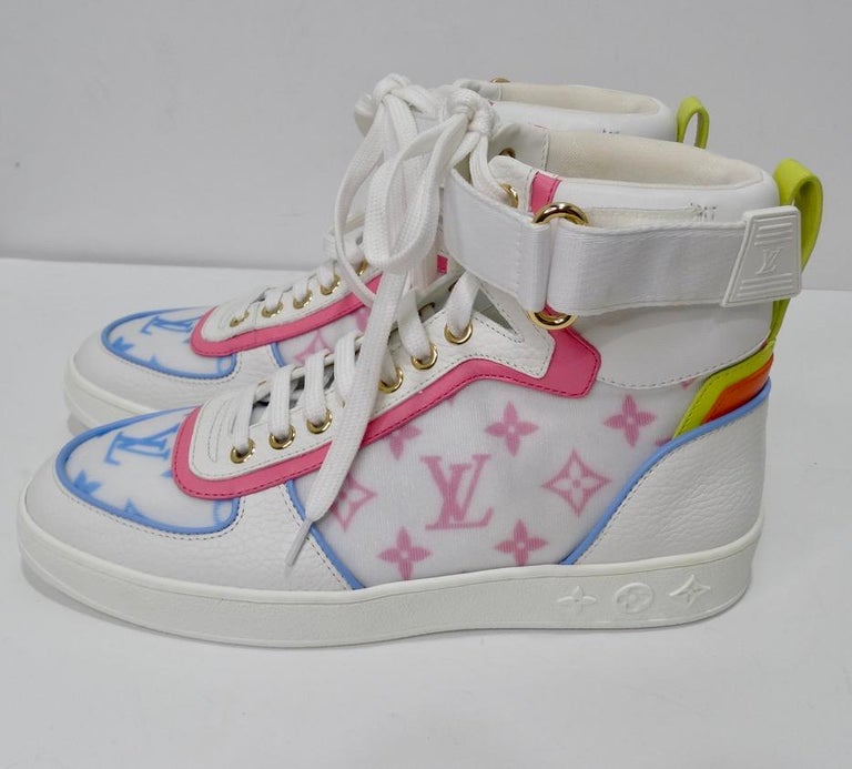 Louis Vuitton Boombox Pastels Monogram Nylon Sneakers For Sale at 1stDibs