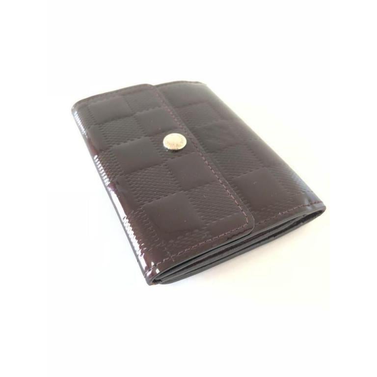 Women's Louis Vuitton Bordeaux Amarante Damier Vernis Coin Pouch 231115 Wallet For Sale