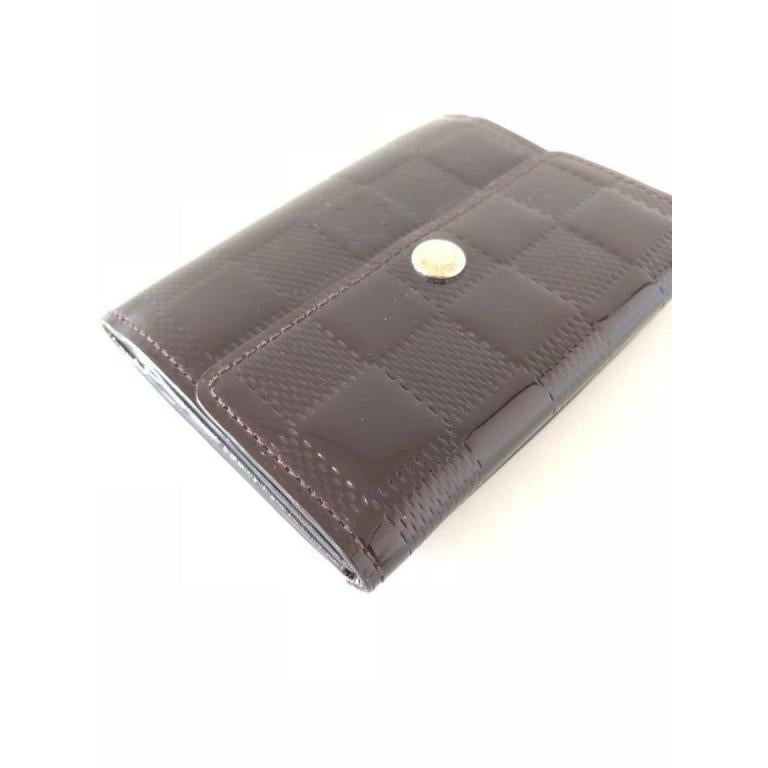 Louis Vuitton Bordeaux Amarante Damier Vernis Coin Pouch 231115 Wallet For Sale 1