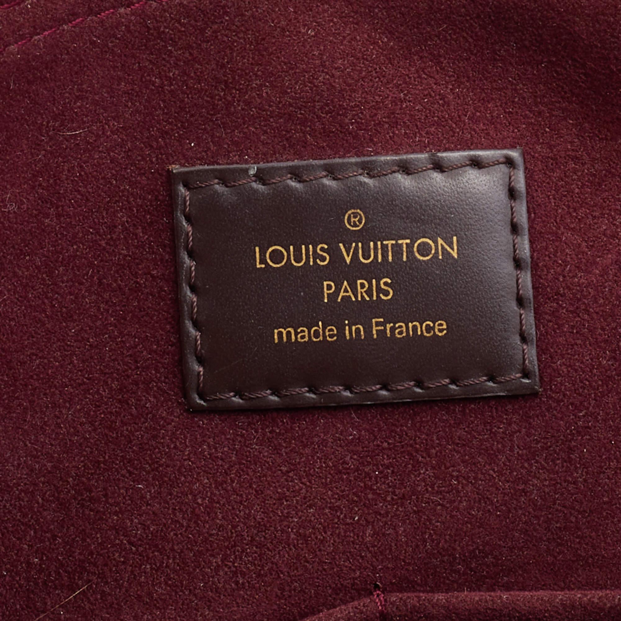 Louis Vuitton Bordeaux Damier Ebene Canvas and Taurillon Leather Normandy Bag 2