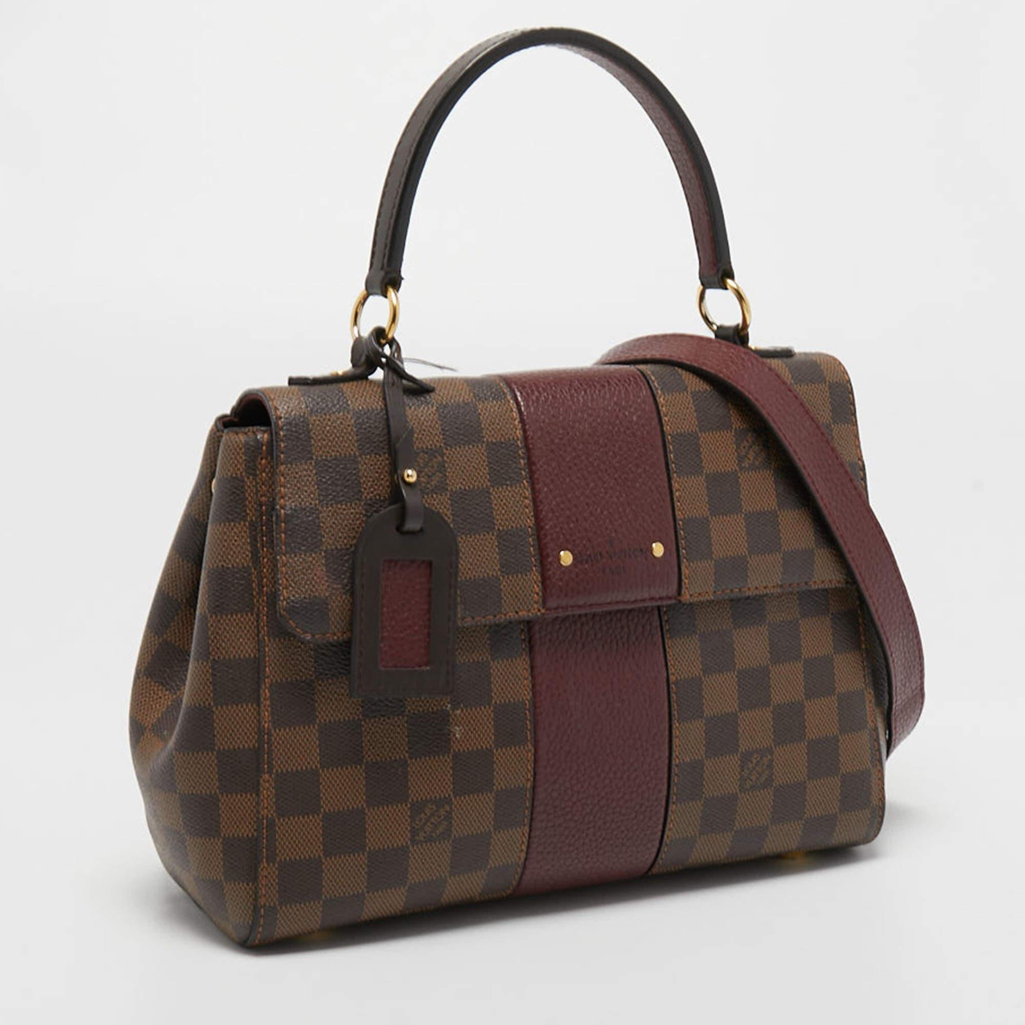 Louis Vuitton Bordeaux Damier Ebene Canvas Bond Street Bag In Good Condition In Dubai, Al Qouz 2