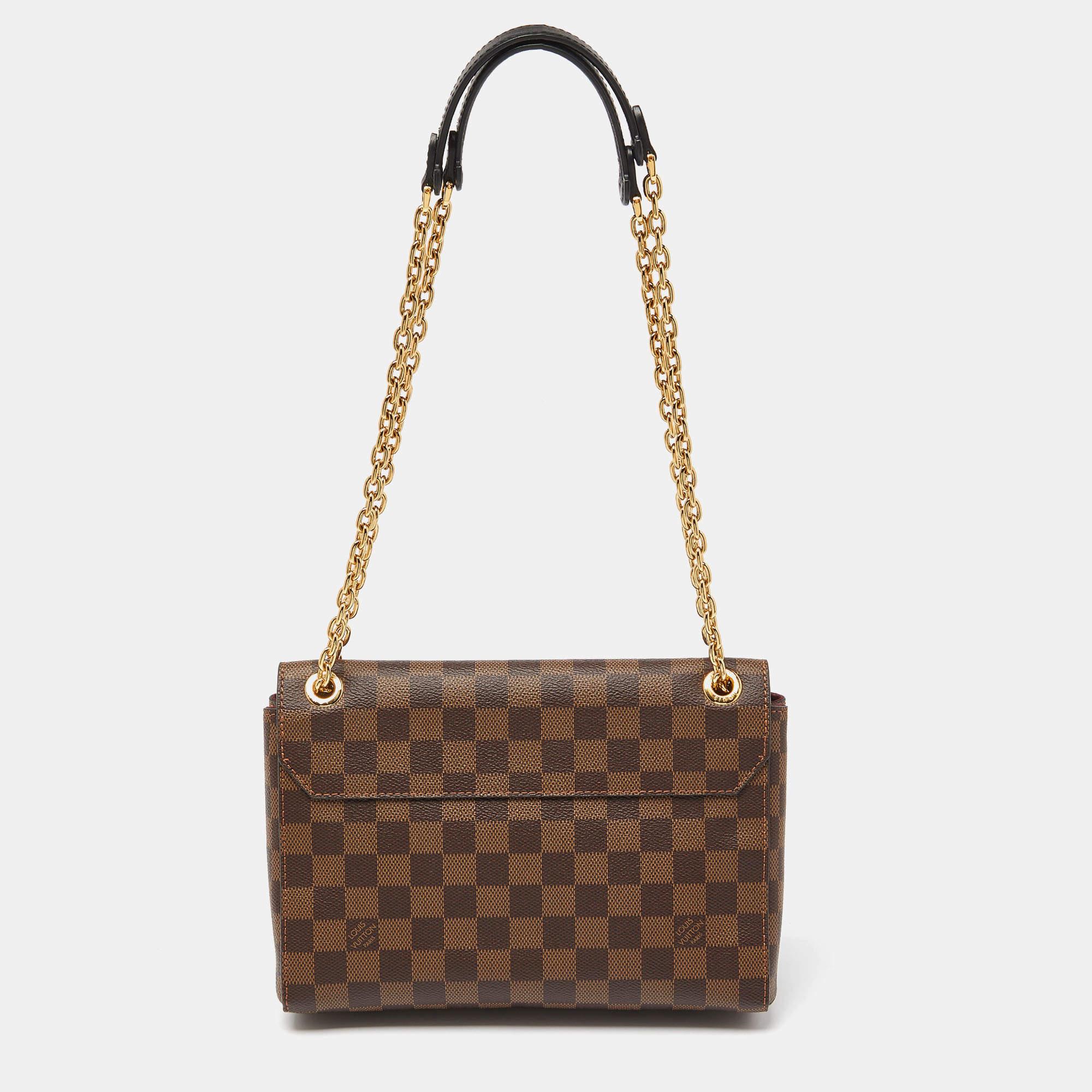 Louis Vuitton Bordeaux Damier Ebene Canvas Vavin PM Bag In Excellent Condition In Dubai, Al Qouz 2