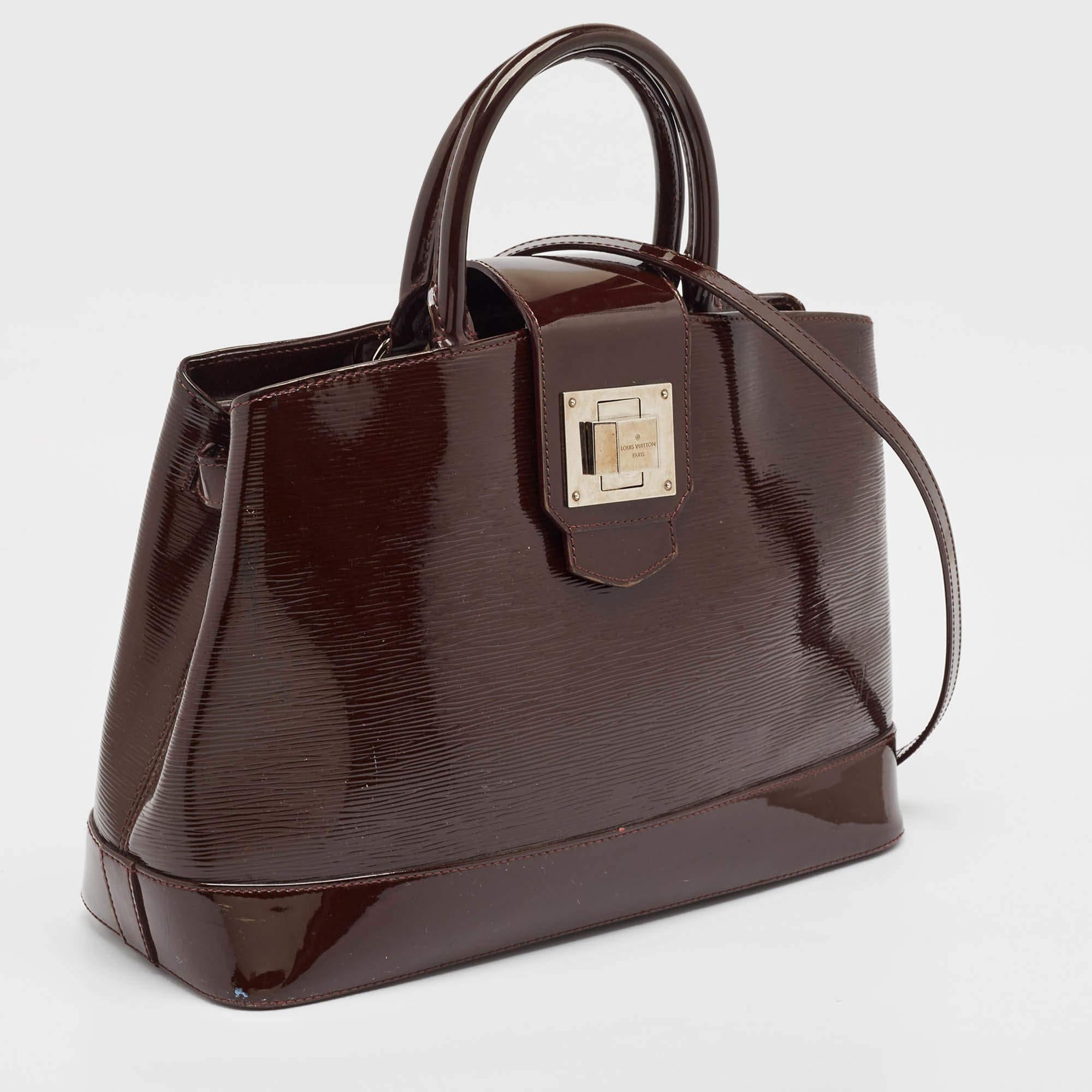 Black Louis Vuitton Bordeaux Electric Epi Leather Mirabeau GM Bag For Sale