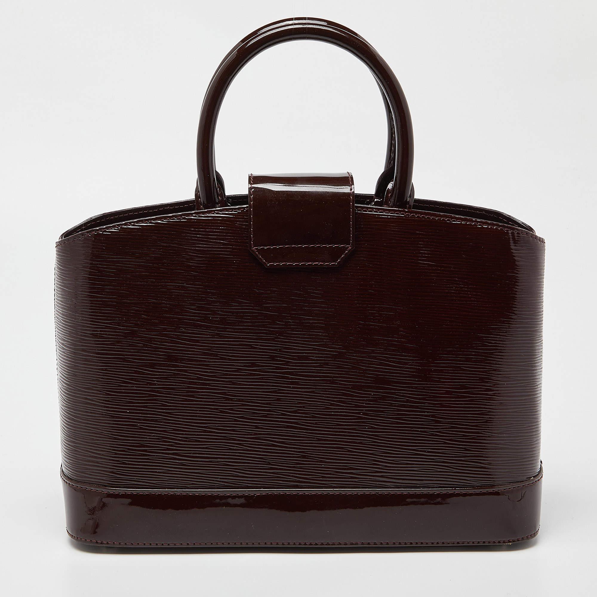 Black Louis Vuitton Bordeaux Electric Epi Leather Mirabeau PM Bag For Sale