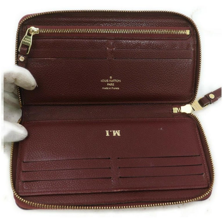 Black Louis Vuitton Bordeaux Empreinte Leather Monogram Zippy Wallet Zip Around 862064 For Sale