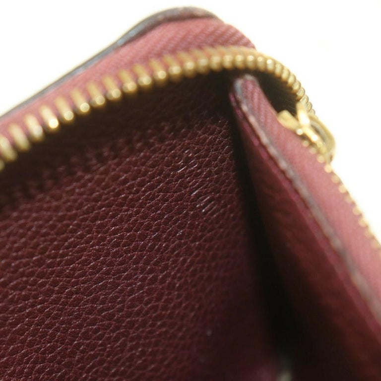 Louis Vuitton Bordeaux Empreinte Leather Monogram Zippy Wallet Zip Around 862064 In Good Condition For Sale In Dix hills, NY