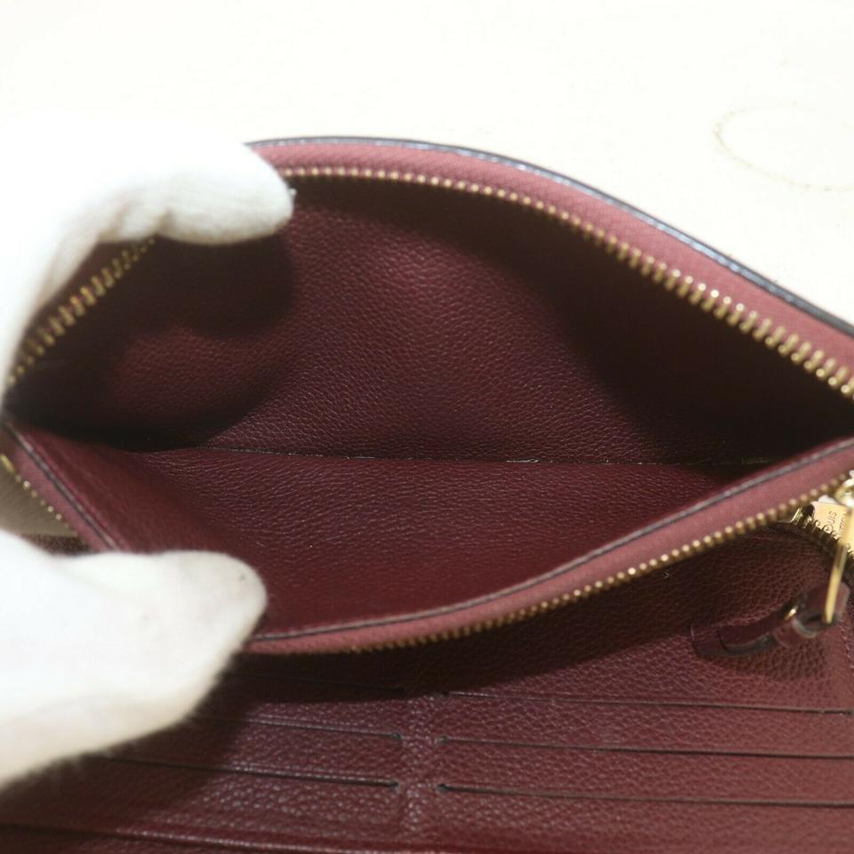 Louis Vuitton Bordeaux Empreinte Leather Monogram Zippy Wallet Zip Around 862064 In Good Condition In Dix hills, NY