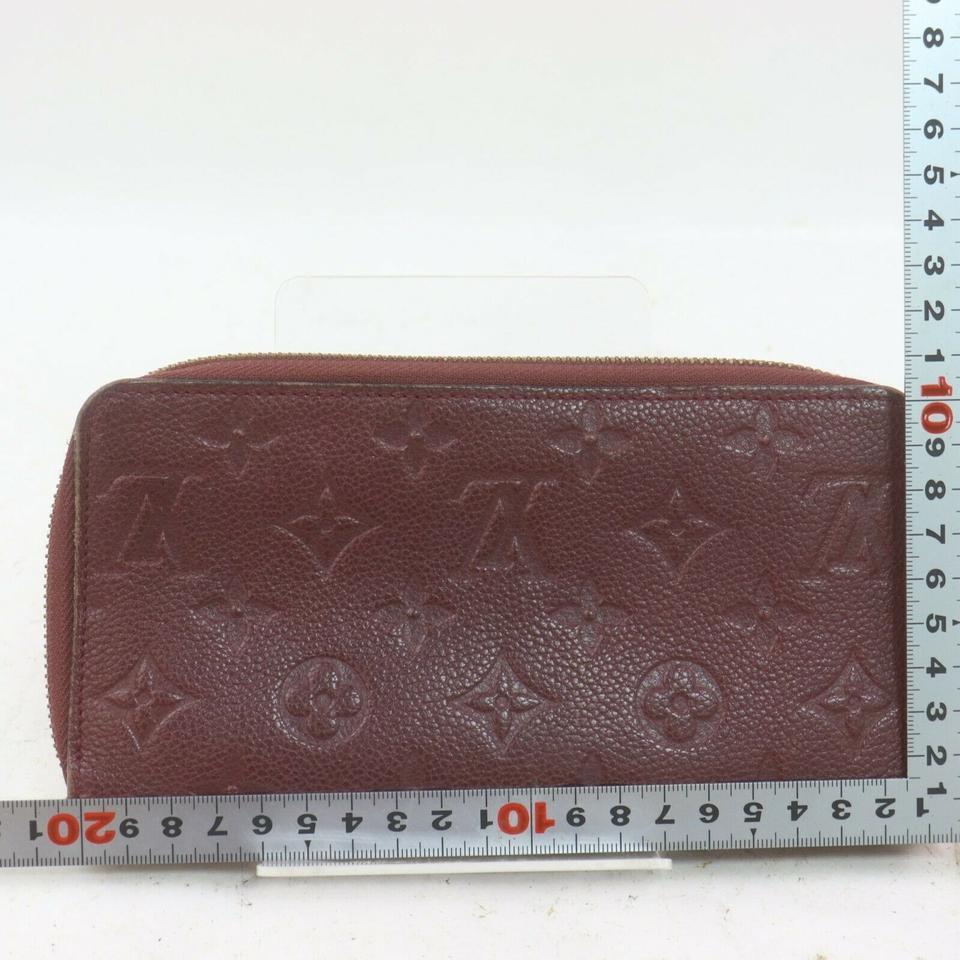 Women's Louis Vuitton Bordeaux Empreinte Leather Monogram Zippy Wallet Zip Around 862064