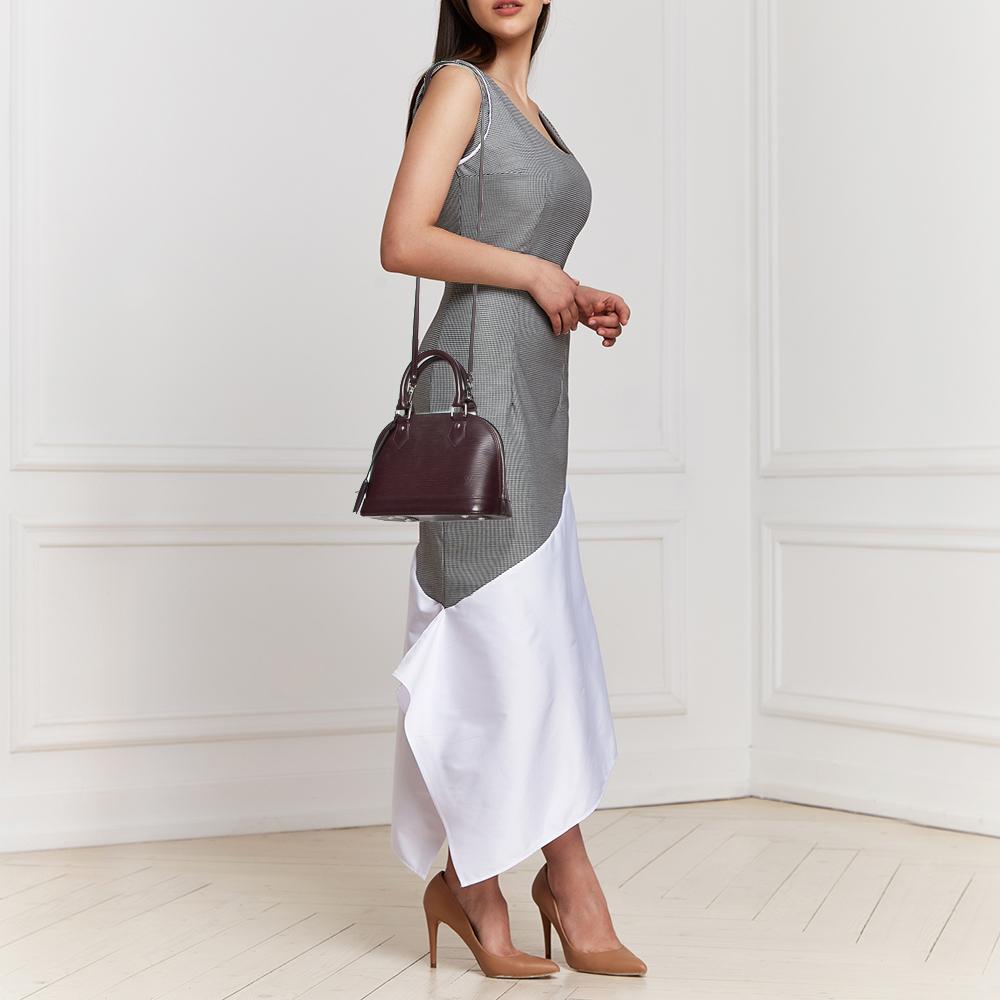 Louis Vuitton Bordeaux Epi Leather Alma BB Bag 9