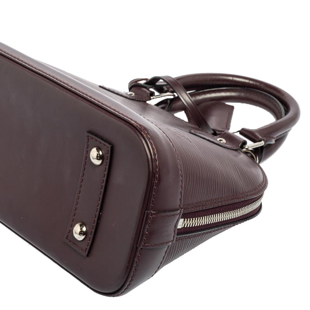 Black Louis Vuitton Bordeaux Epi Leather Alma BB Bag