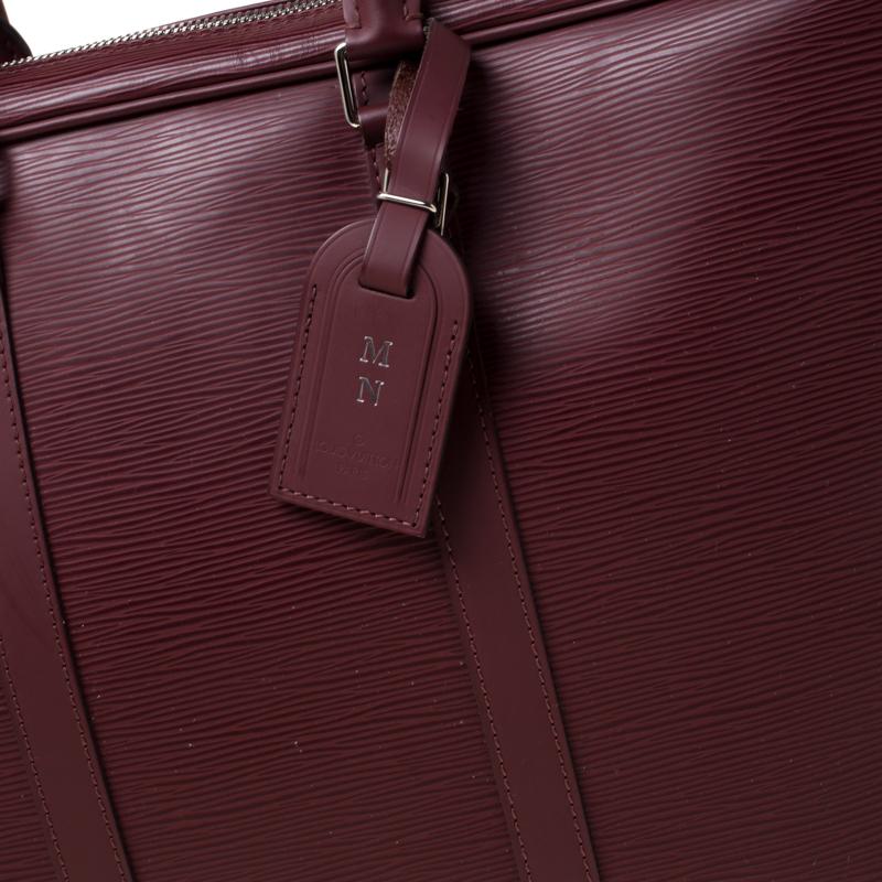 Men's Louis Vuitton Bordeaux Epi Leather Porte-Documents Voyage Bag