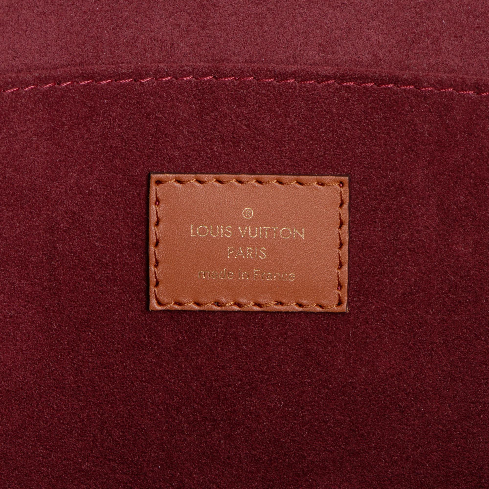 Louis Vuitton BORDEAUX JACQUARD & BROWN CALFSKIN LEATHER SINCE 1854 ONTHEGO GM 4
