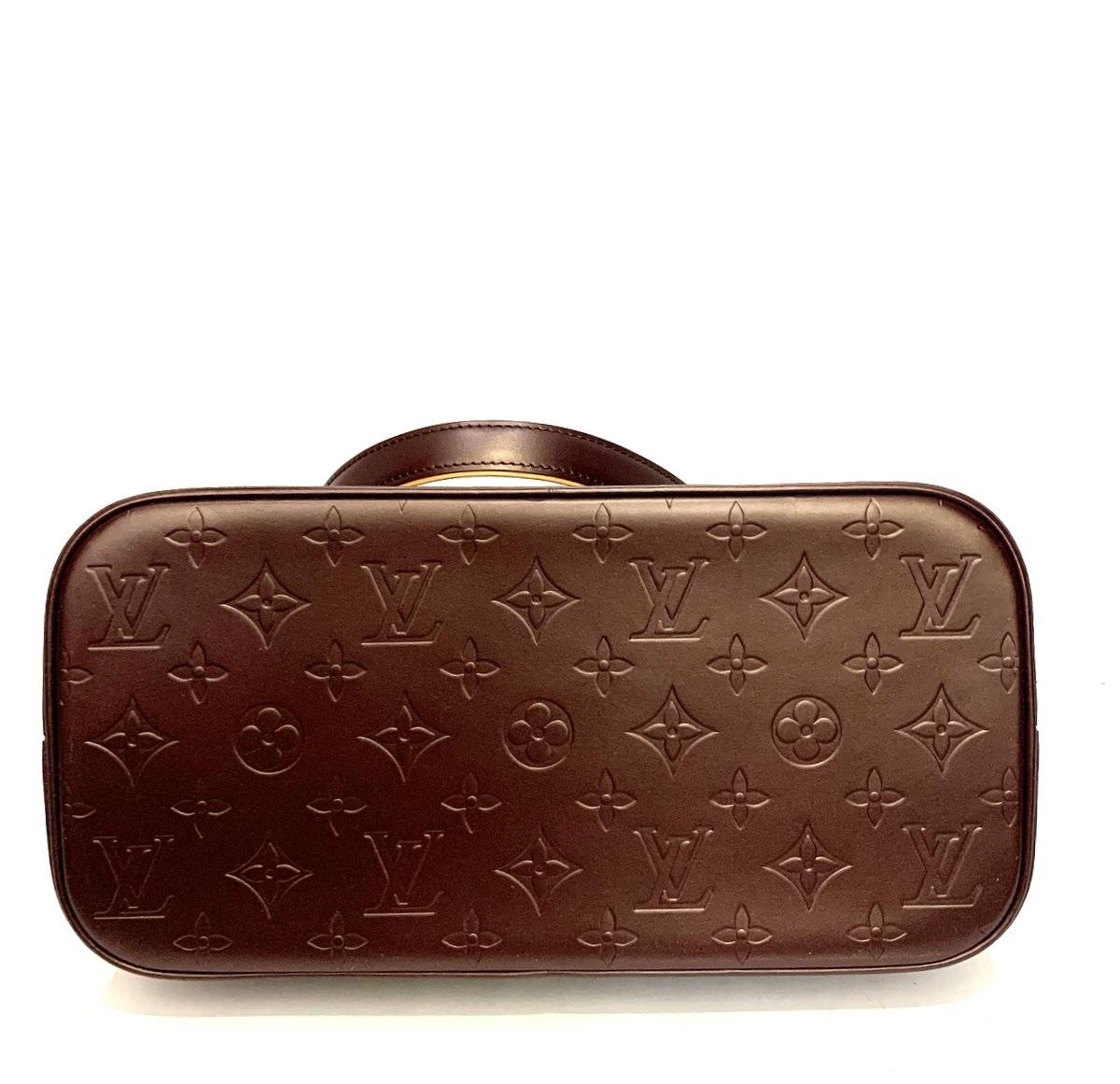 Brown Louis Vuitton Bordeaux Leather Shoulder Huston Bag