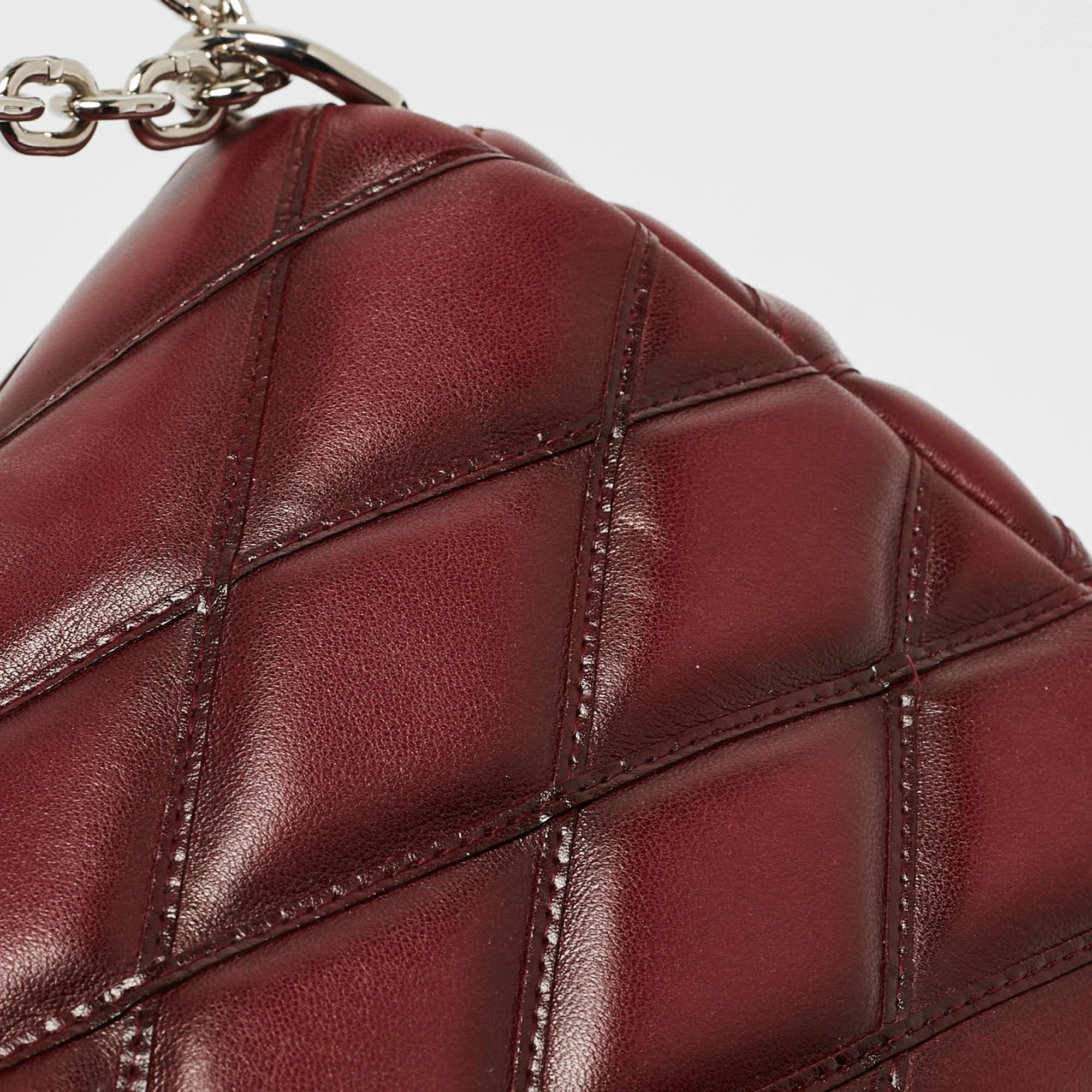 Bolso Louis Vuitton GO-14 PM de cuero burdeos maletín 7
