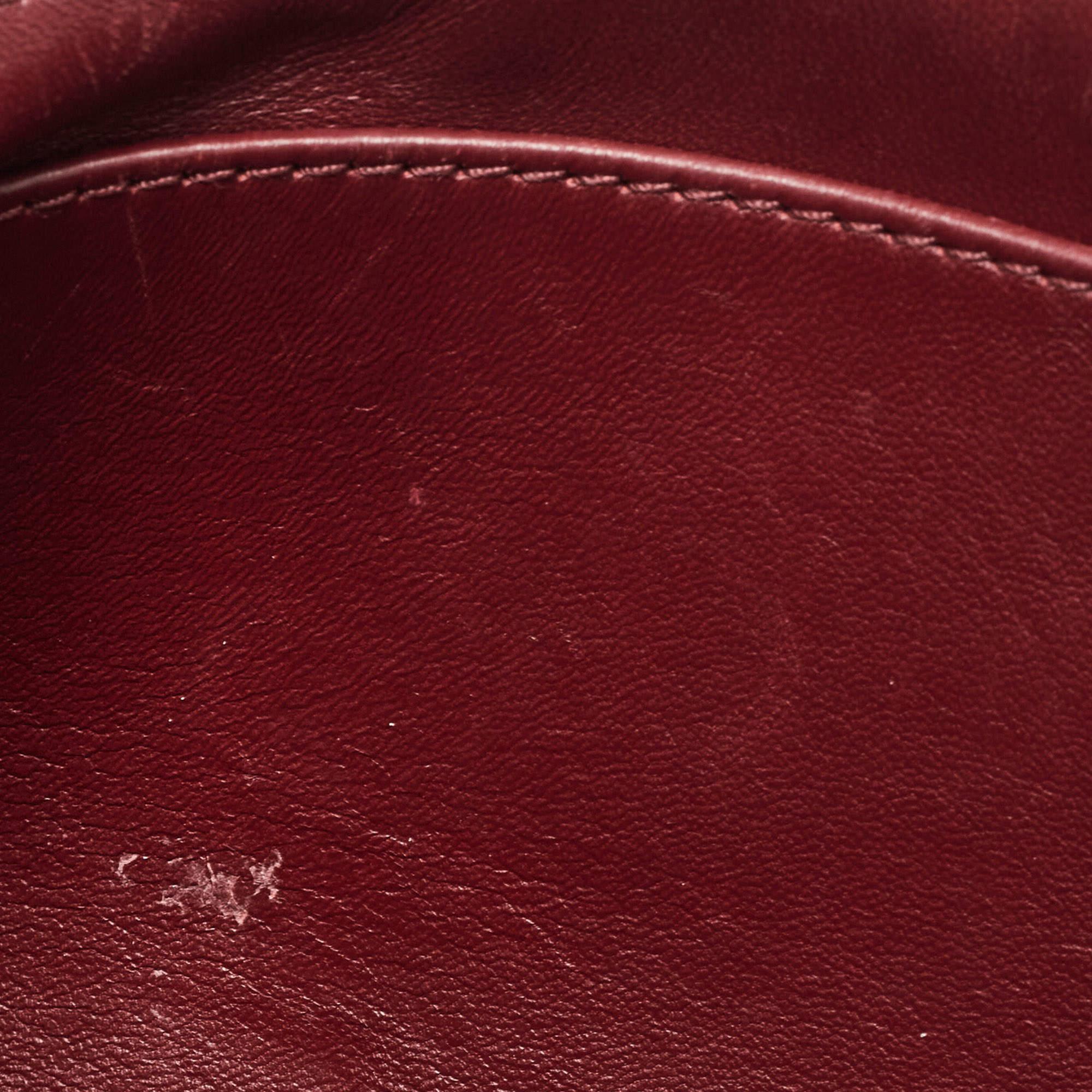 Louis Vuitton Bordeaux Malletage Leather GO-14 PM Bag For Sale 8