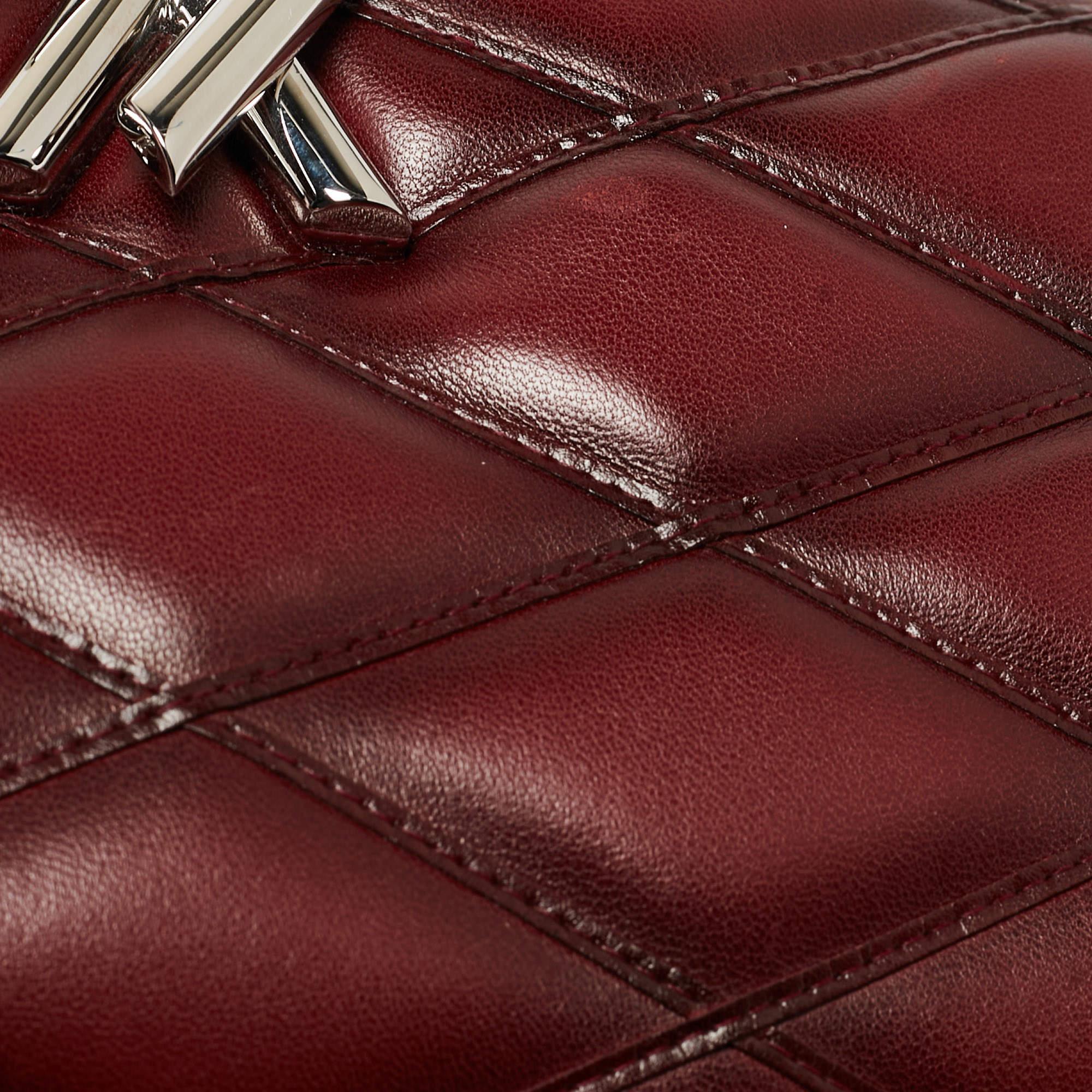 Bolso Louis Vuitton GO-14 PM de cuero burdeos maletín 8