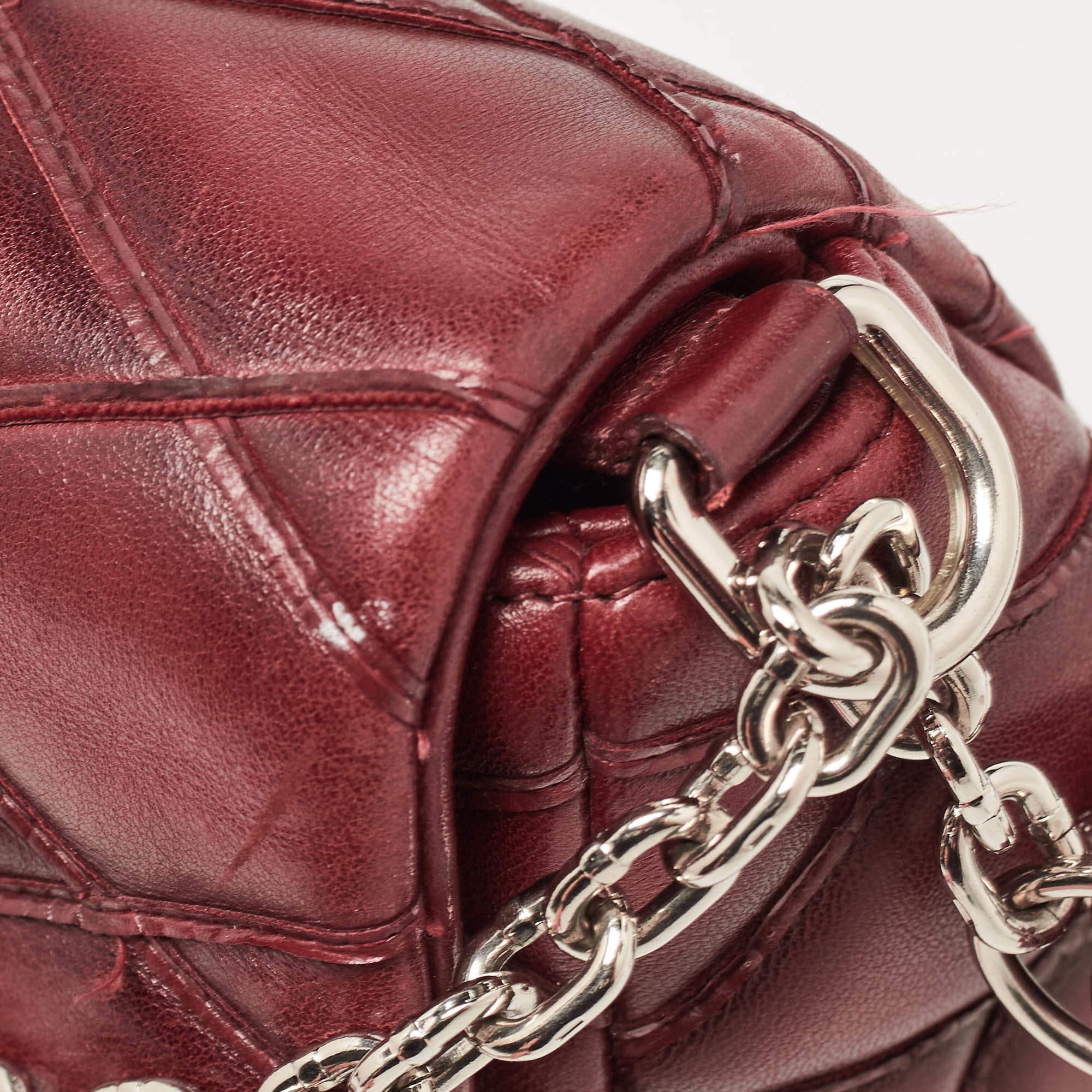 Louis Vuitton Bordeaux Malletage Leather GO-14 PM Bag For Sale 12