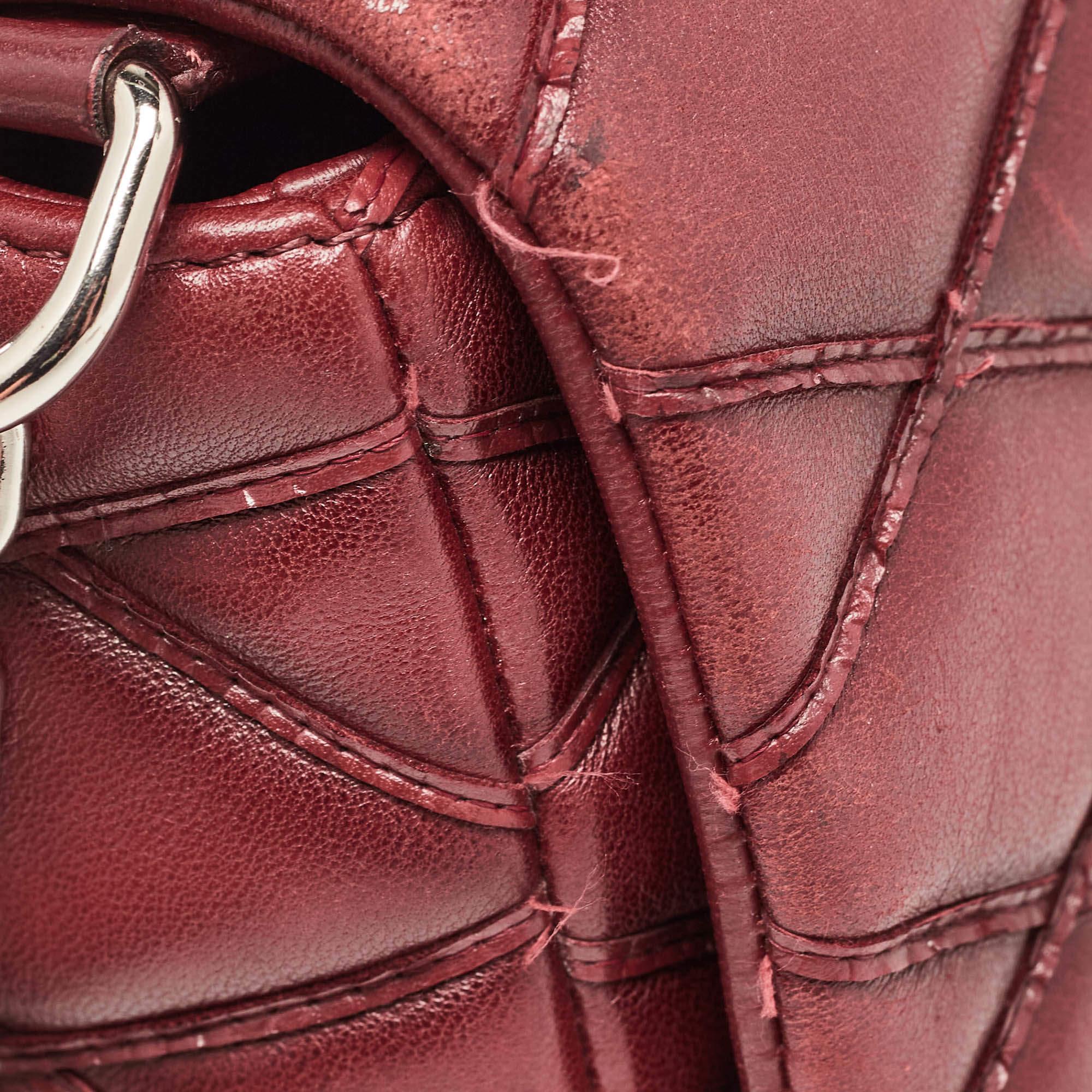 Louis Vuitton Bordeaux Malletage Leather GO-14 PM Bag For Sale 13