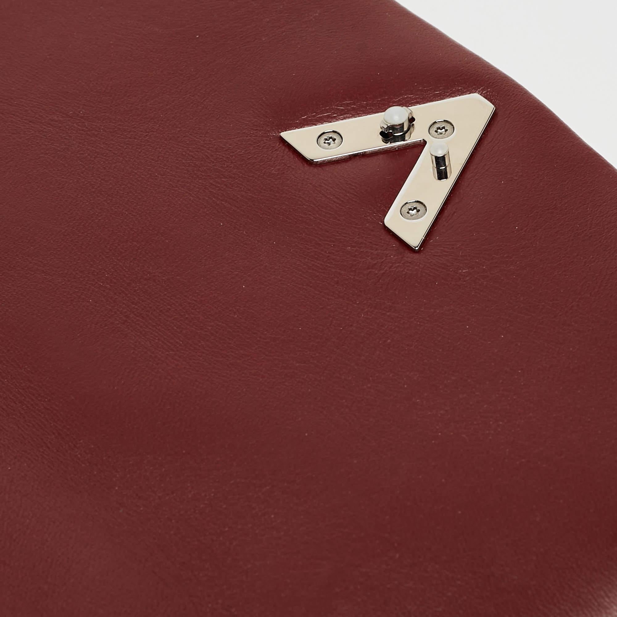 Bolso Louis Vuitton GO-14 PM de cuero burdeos maletín 13