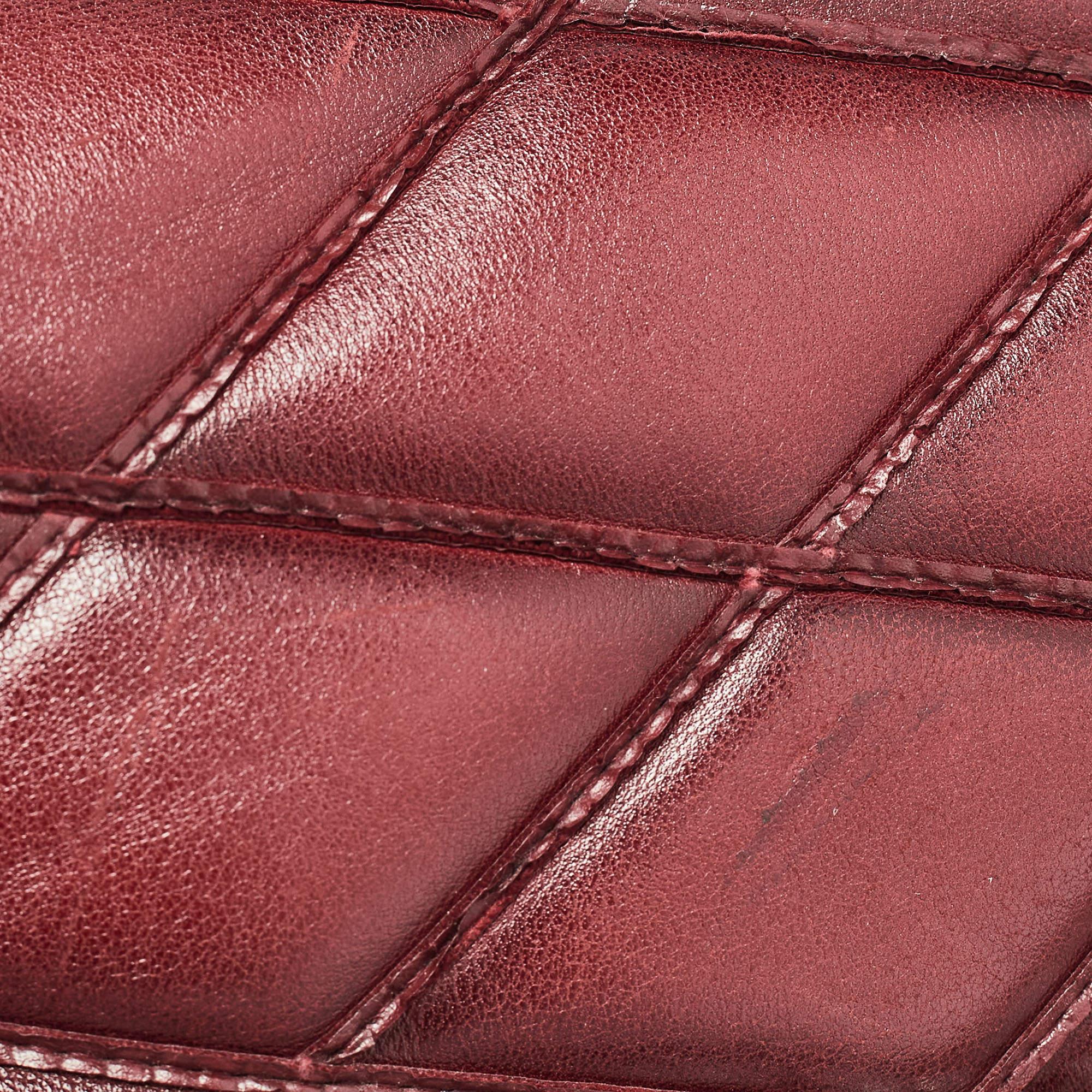 Louis Vuitton Bordeaux Malletage Leather GO-14 PM Bag For Sale 14