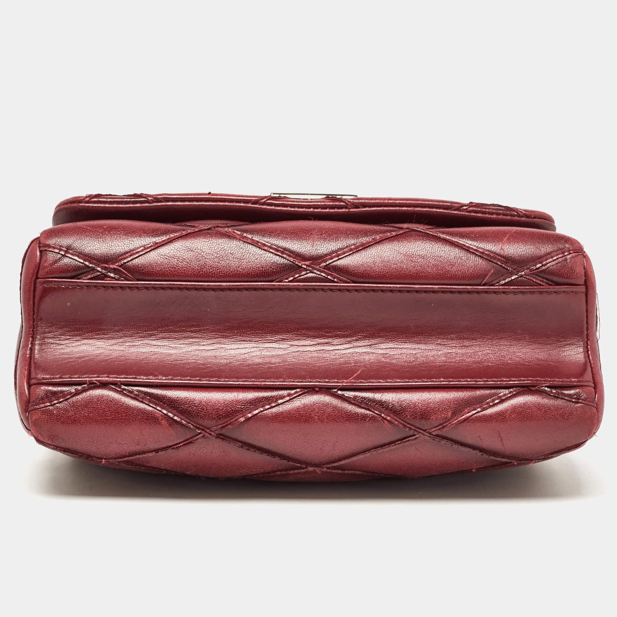 Louis Vuitton Bordeaux Malletage Leather GO-14 PM Bag For Sale 1