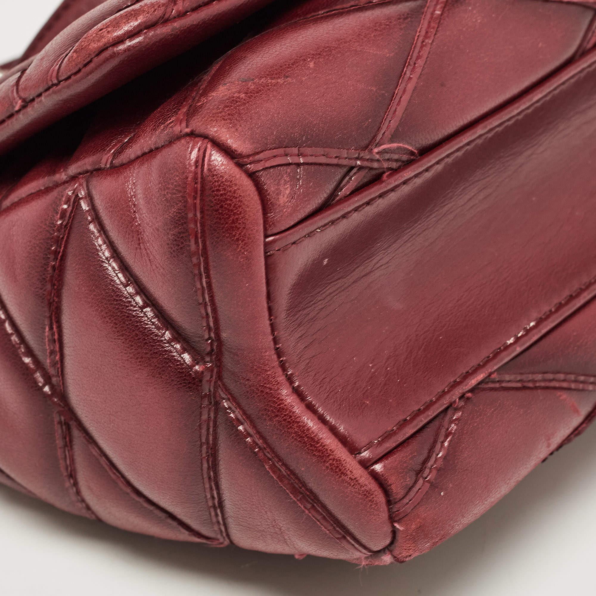 Louis Vuitton Bordeaux Malletage Leather GO-14 PM Bag For Sale 2