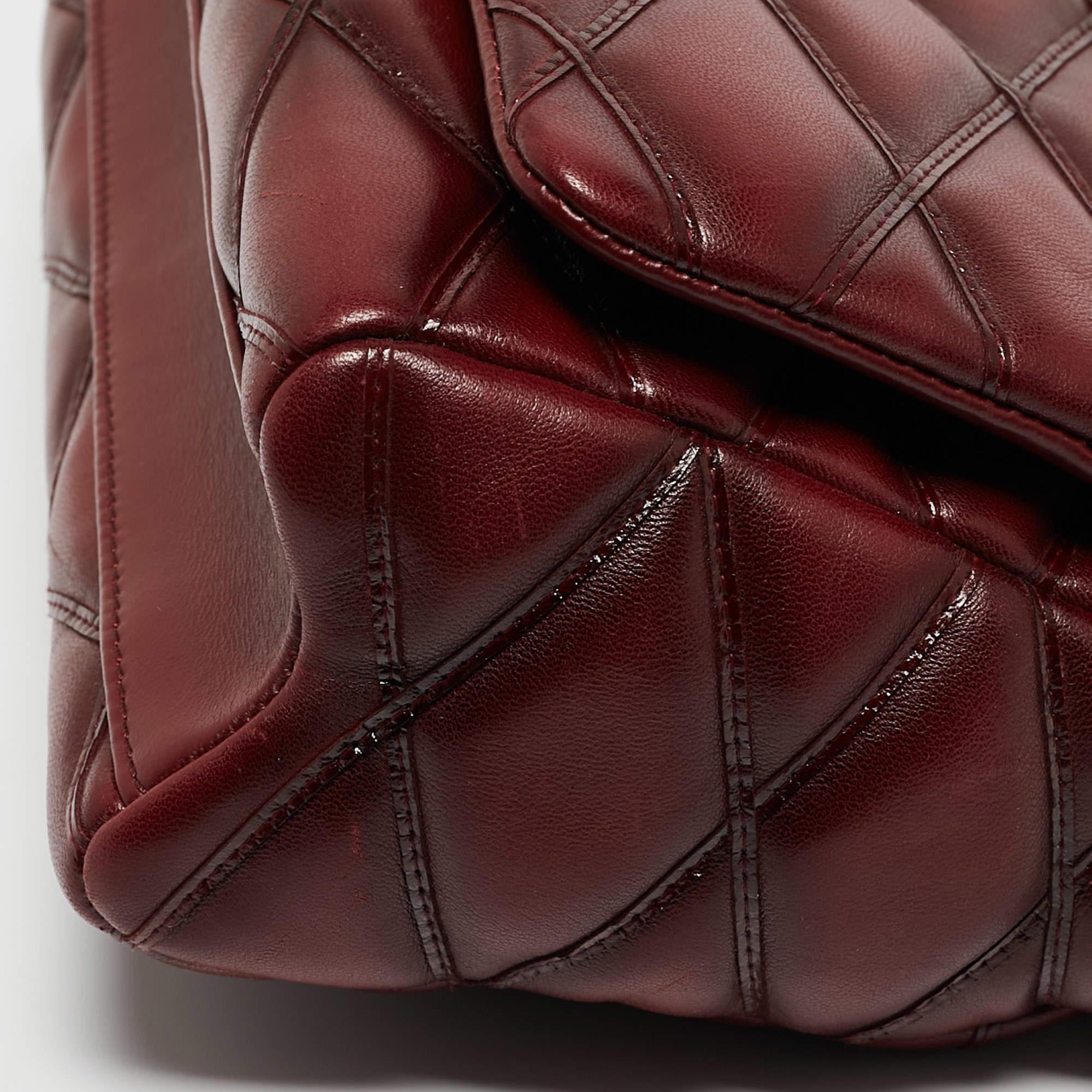 Bolso Louis Vuitton GO-14 PM de cuero burdeos maletín 4