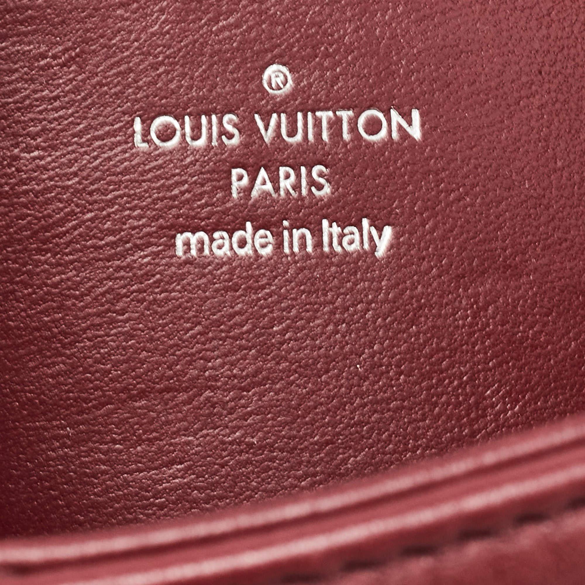 Louis Vuitton Bordeaux Malletage Ledertasche GO-14 PM aus Leder im Angebot 5