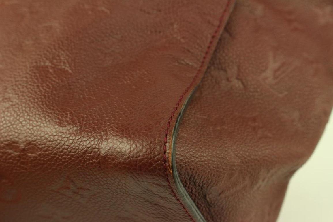 Louis Vuitton Bordeaux Monogram Empreinte Leather Lumineuse PM 2way Tote Bag For Sale 5