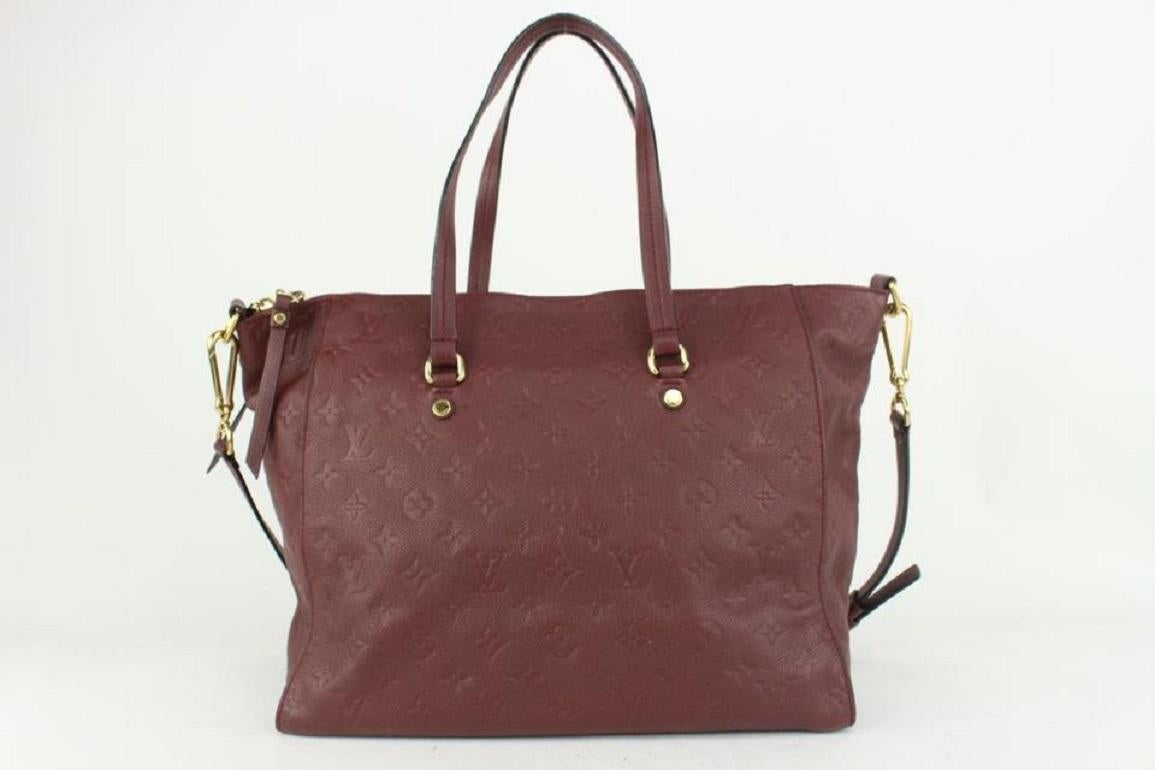 Louis Vuitton Bordeaux Monogram Empreinte Leather Lumineuse PM 2way Tote Bag For Sale 6