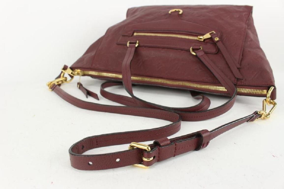 Louis Vuitton Bordeaux Monogram Empreinte Leather Lumineuse PM 2way Tote Bag For Sale 1