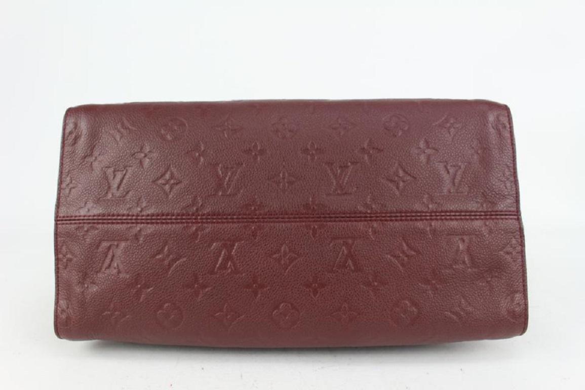 Louis Vuitton - Sac fourre-tout « Empreinte » en cuir bordeaux Monogram Lumineuse PM 2way en vente 2