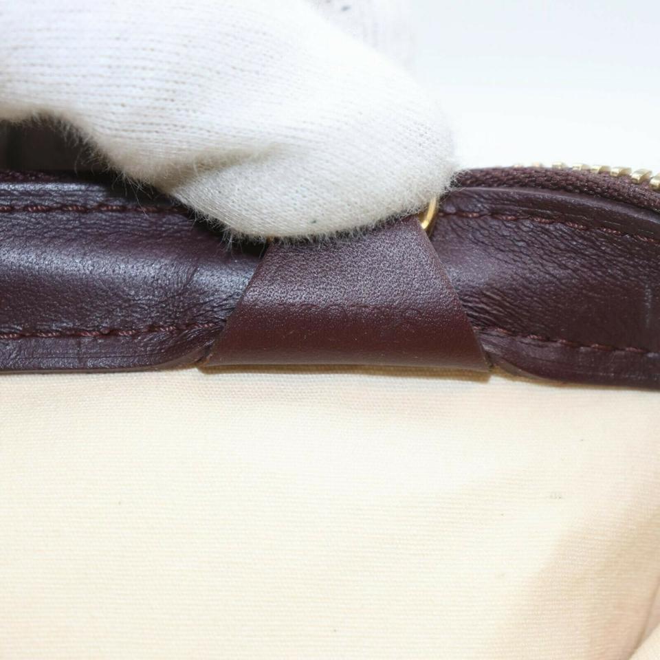 Louis Vuitton Bordeaux Monogram Mini Lin Josephine GM Boston Speedy Large 861551 In Good Condition In Dix hills, NY