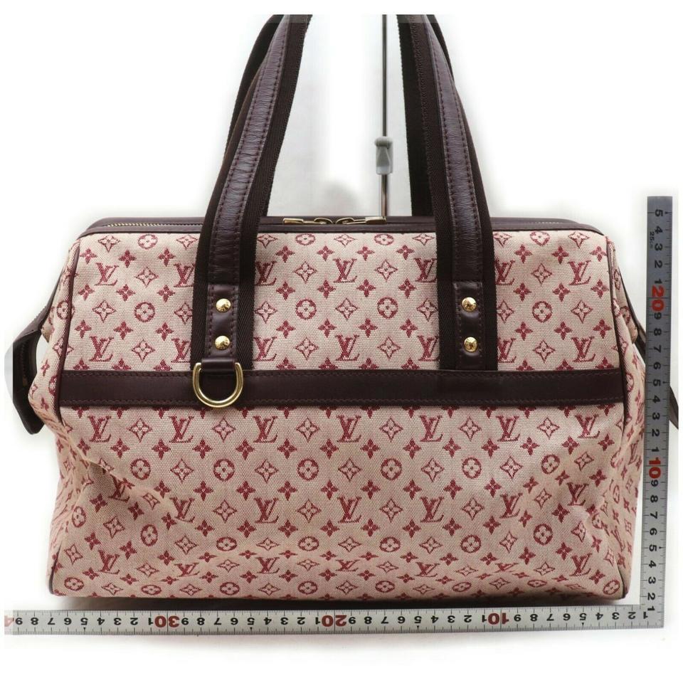 Louis Vuitton Bordeaux Monogram Mini Lin Josephine GM Boston Speedy Large 861551 4