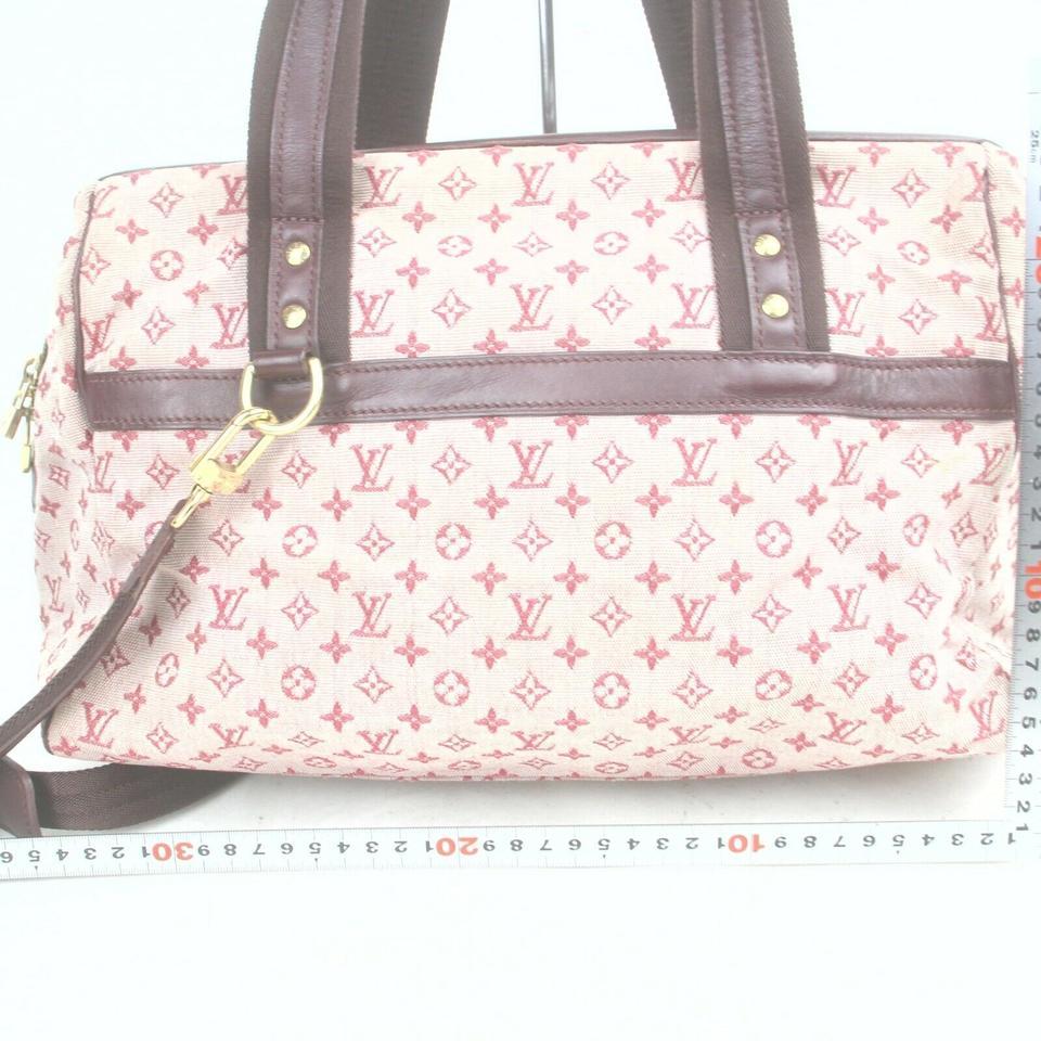 Louis Vuitton Bordeaux Monogram Mini Lin Josephine GM with Strap Speedy 14LV712 1
