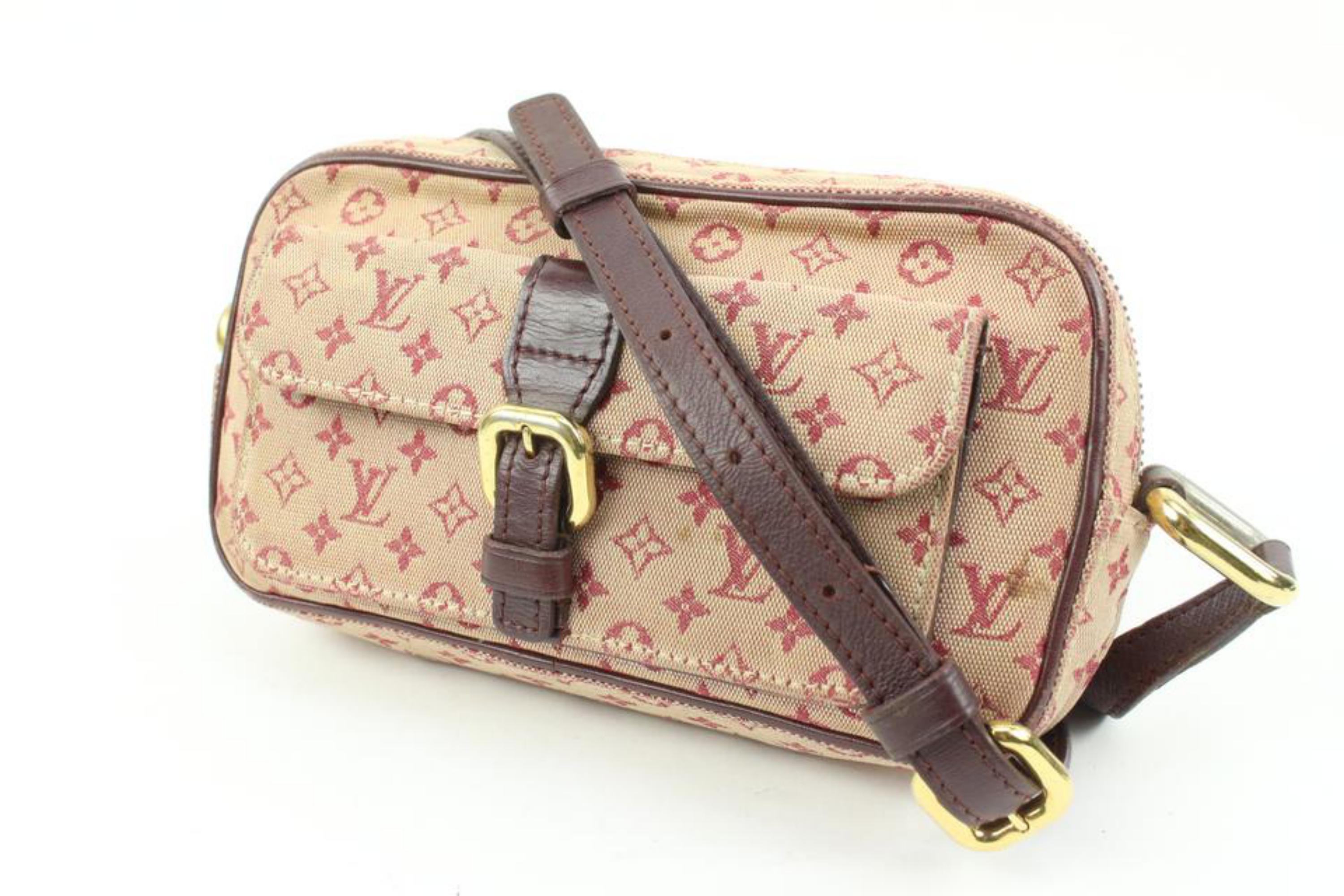 What Goes Around Comes Around Louis Vuitton Red Mini Lin Juliette MM  Crossbody Bag
