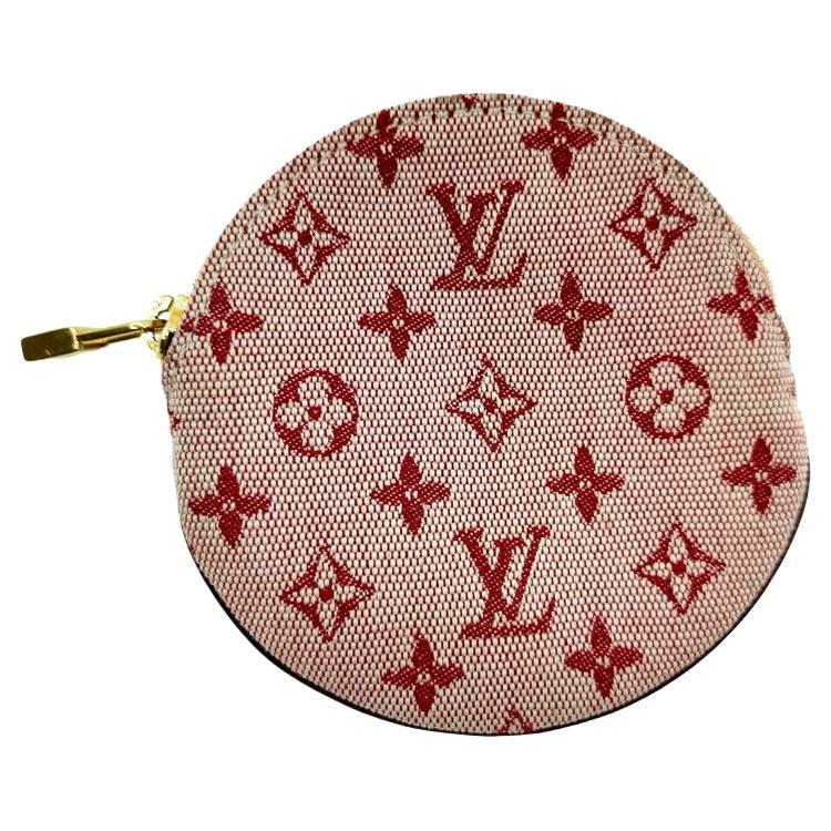Louis Vuitton Bordeaux Monogram Mini Lin Porte Monnaie Rond Coin Pouch Change For Sale