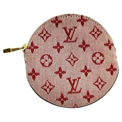 Vintage Louis Vuitton Bordeaux Monogram Mini Lin Porte Monnaie Rond Coin Pouch Change