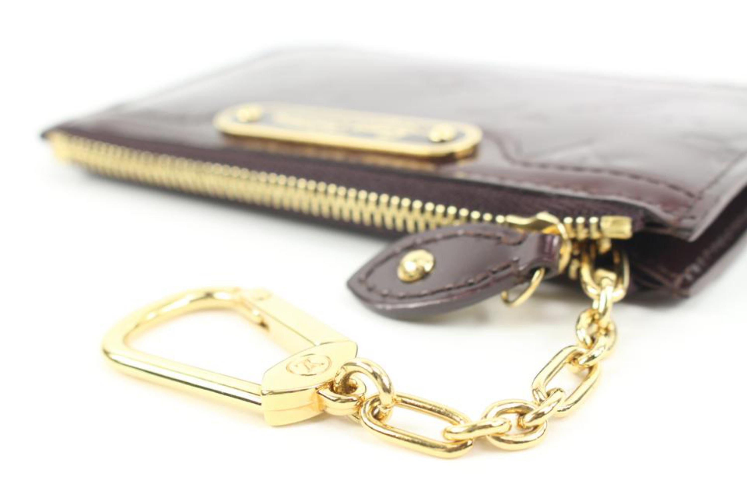 Women's Louis Vuitton Bordeaux Monogram Vernis Key Pouch NM Pochette Cles s210lv48