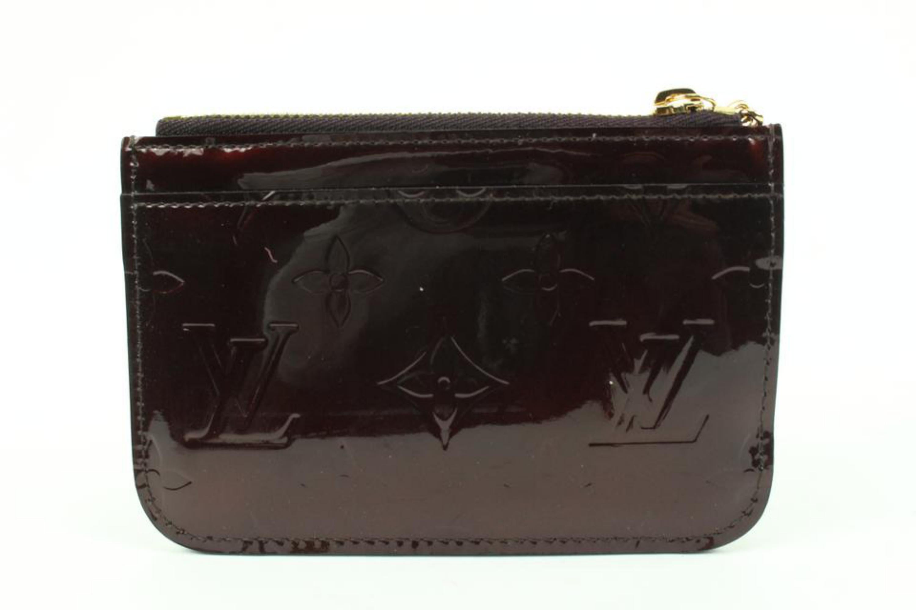 Louis Vuitton Bordeaux Monogram Vernis Key Pouch NM Pochette Cles s210lv48 3