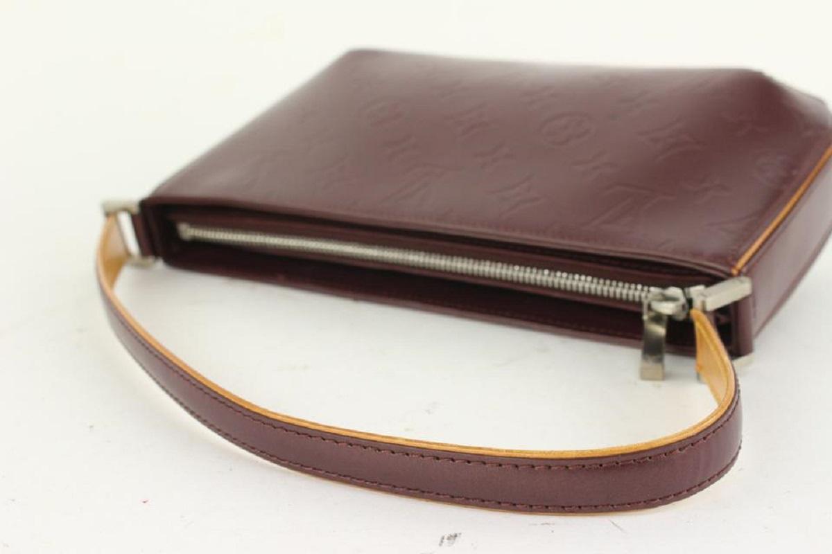 Brown Louis Vuitton Bordeaux Monogram Vernis Mat Fowler Pochette Accessoires Pouch