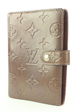 Louis Vuitton Bordeaux Monogram Vernis Mat Small Ring Agenda PM Diary Cover