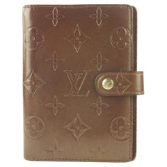 Louis Vuitton Bordeaux Monogram Vernis Mat Small Ring Agenda PM Diary Cover