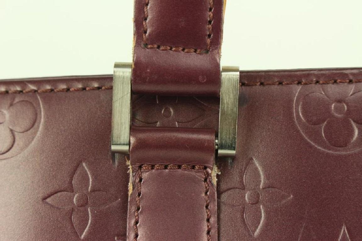 Louis Vuitton Bordeaux Monogram Vernis Mat Stockton Zip Tote Bag 1013lv22 6