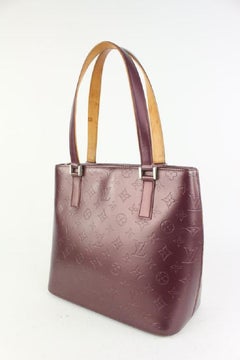 Louis Vuitton Bordeaux Monogram Vernis Mat Stockton Zip Tote Bag 1013lv22