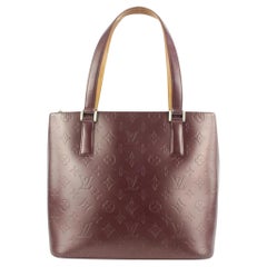 Louis Vuitton Bordeaux Monogram Vernis Mat Stockton Zip Tote Bag 2LV1031a